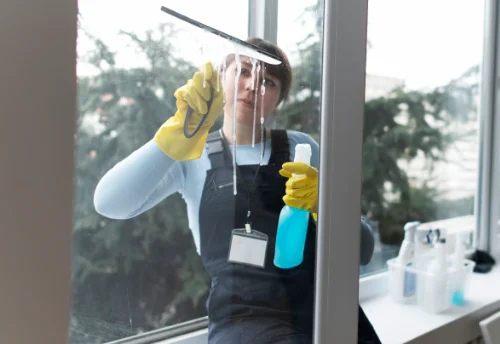 Nettoyage de vitres intérieures et extérieures au Château-d'Almenêches